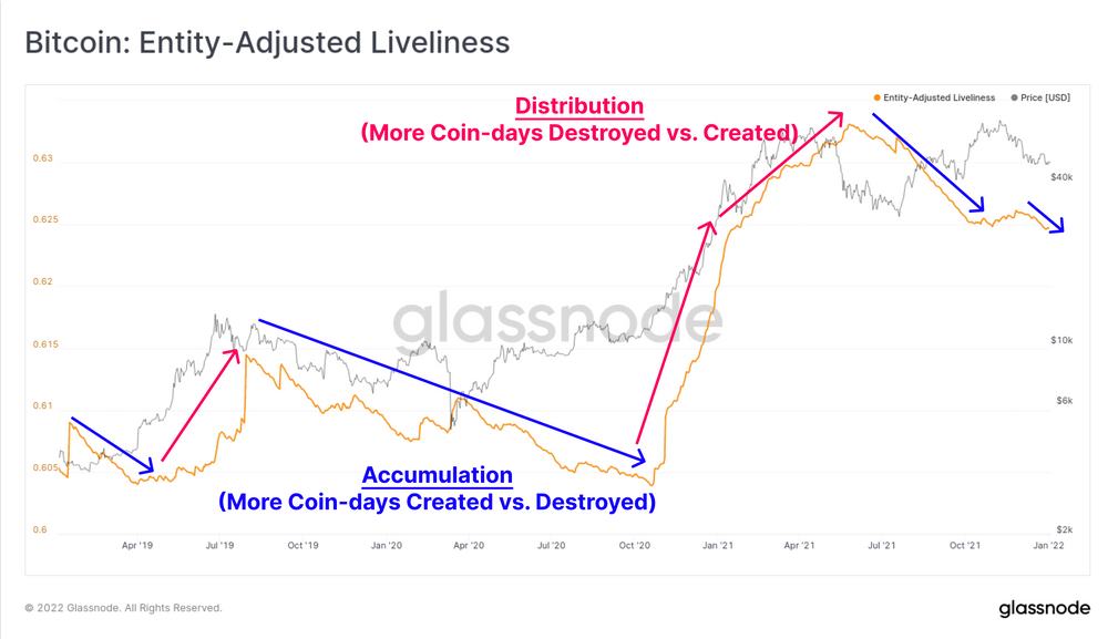 Vividness adjusted by bitcoin entities