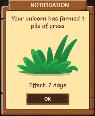Starting at level 1, Unicorns can go to Grass Harvest.